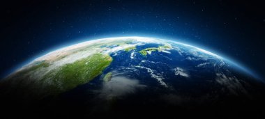 Çin ve Tayvan. Dünya gezegeni. Bu görüntünün elementleri NASA tarafından döşenmiştir. 3d oluşturma