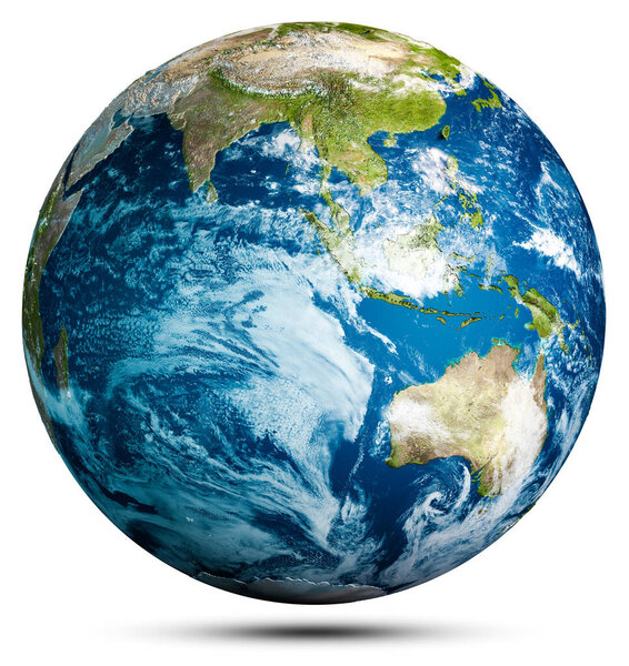 World globe planet Earth map sphere. Elements of this image furnished by NASA. 3d rendering