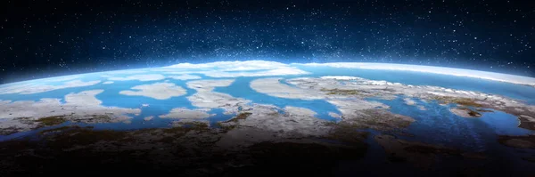 Kuzey Kutbu Kuzey Kanada Uzaydan Manzara Görüntünün Elementleri Nasa Tarafından — Stok fotoğraf