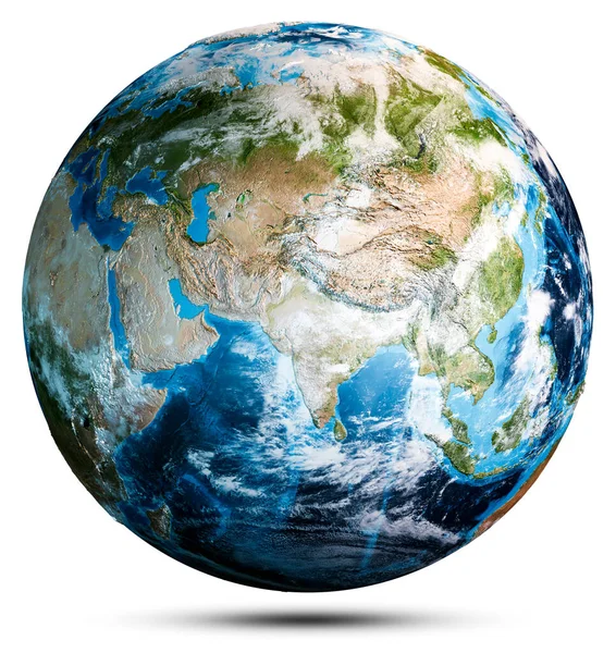 World Map Planet Earth Elements Image Furnished Nasa Rendering — Stockfoto