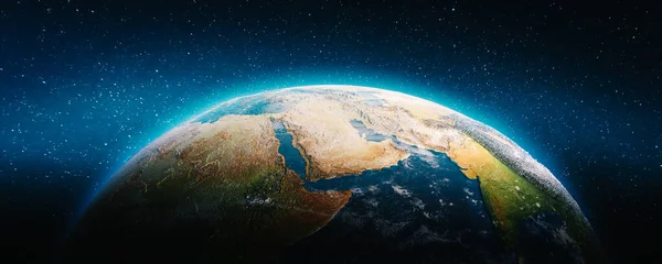 ดาวเคราะห โลก ตะว นออกกลาง อาระเบ องค ประกอบของภาพน าโดยนาซ การแสดงผล — ภาพถ่ายสต็อก
