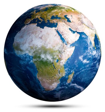 Earth globe world map. Elements of this image furnished by NASA. 3d rendering