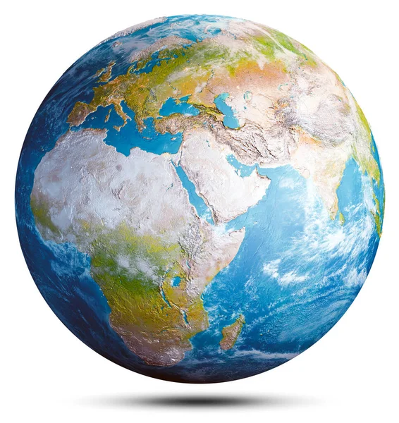 World Globe Planet Elements Image Furnished Nasa Rendering — Stock Photo, Image