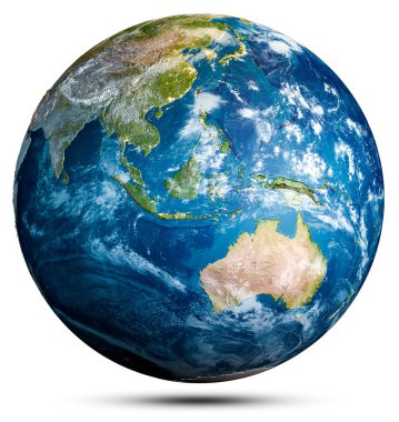 Earth globe world map. Elements of this image furnished by NASA. 3d rendering