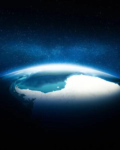 Antártico Polo Sur Elementos Esta Imagen Proporcionados Por Nasa Renderizado — Foto de Stock