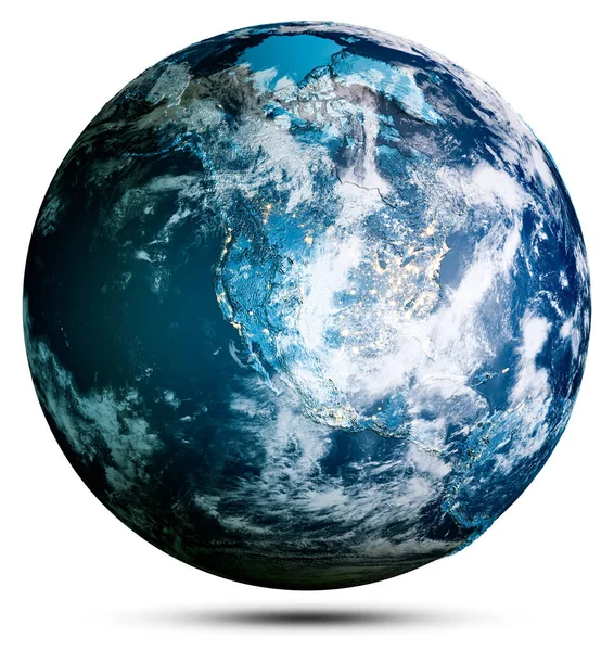 Wolken Oceaan Continent Planeet Aarde Elementen Van Dit Beeld Geleverd — Stockfoto