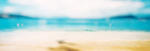 Tropical Beach Blur Bokeh Panorama — Stock Photo, Image