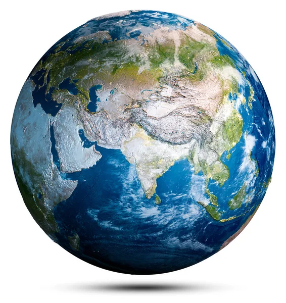 Earth Globe World Map Elements Image Furnished Nasa Rendering — Foto Stock