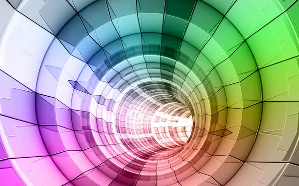 Технология Трехмерного Рендеринга Rainbow Colors — стоковое фото