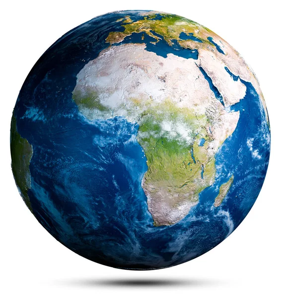 Earth Globe World Map Elements Image Furnished Nasa Rendering — Photo