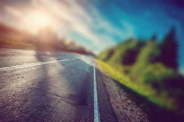 Geschwindigkeit Weg Straße Unschärfeeffekt — Stockfoto