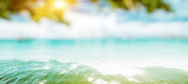 Tropik ada sahili manzarası