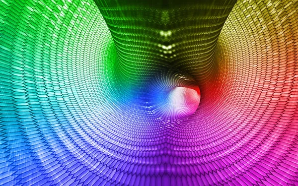彩虹色彩技术背景3D渲染 — 图库照片