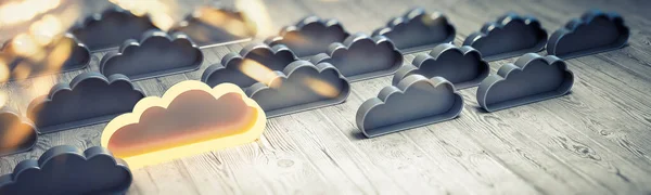 Concetto Database Cloud Rendering — Foto Stock