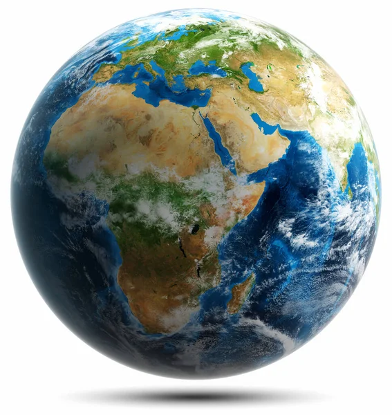 Planeta Terra Globo Mapa Mundo Isolado Elementos Desta Imagem Fornecidos — Fotografia de Stock