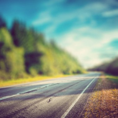 Ormanda yol bulanık eğim efekti