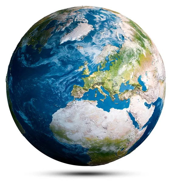 Earth Globe World Map Elements Image Furnished Nasa Rendering — Fotografia de Stock