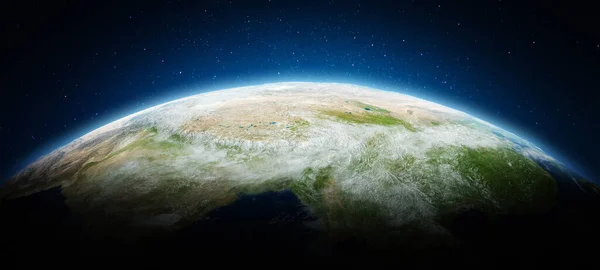 Aasia Himalaja Planeetta Maa Elementit Tämän Kuvan Kalustettu Nasa Renderointi — kuvapankkivalokuva