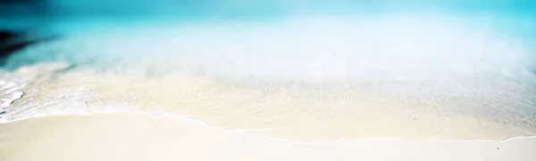Tropisches Bokeh Panorama Strand Meer — Stockfoto