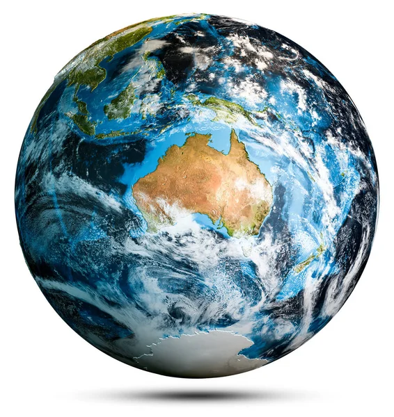 World Map Planet Earth Elements Image Furnished Nasa Rendering — Stok fotoğraf