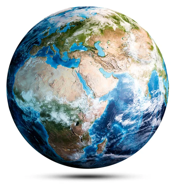 Világtérkép Föld Bolygó Kép Elemeit Nasa Bocsátotta Rendelkezésre Renderelés — Stock Fotó
