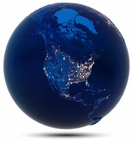 Planeten Jorden Kanada Usa Delar Denna Bild Tillhandahålls Nasa Konvertering — Stockfoto