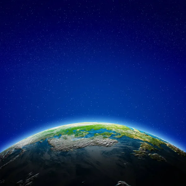 Північна Європа Космосу Елементи Цього Зображенні Мебльовані Наса Рендерінг — стокове фото