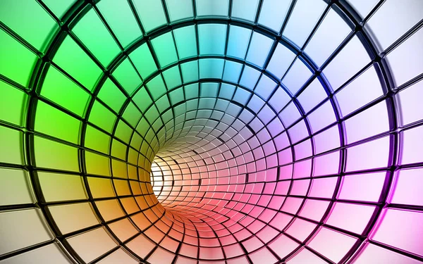 Arco Iris Colores Tecnología Fondo Renderizado Panorama —  Fotos de Stock