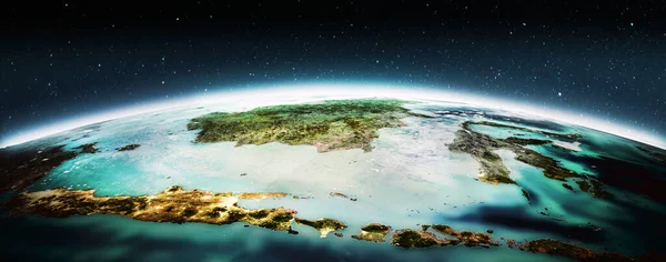 Föld Bolygó Indonézia Renderelés Kép Elemeit Nasa Bocsátotta Rendelkezésre — Stock Fotó