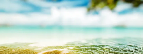 Тропічний Розмитий Пляжний Панорамний Фон — стокове фото