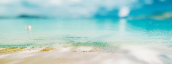 Panorama Borrão Tropical Praia Oceânica — Fotografia de Stock