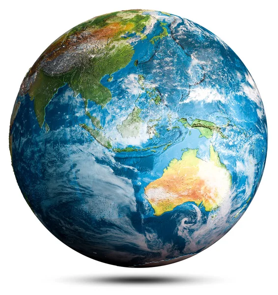 Earth Globe Map Elements Image Furnished Nasa Rendering — Stock Photo, Image