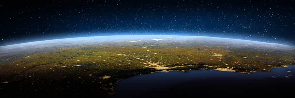 Sao Paulo Rio Janeiro Krajobraz Kosmosu Elementy Tego Obrazu Dostarczone — Zdjęcie stockowe
