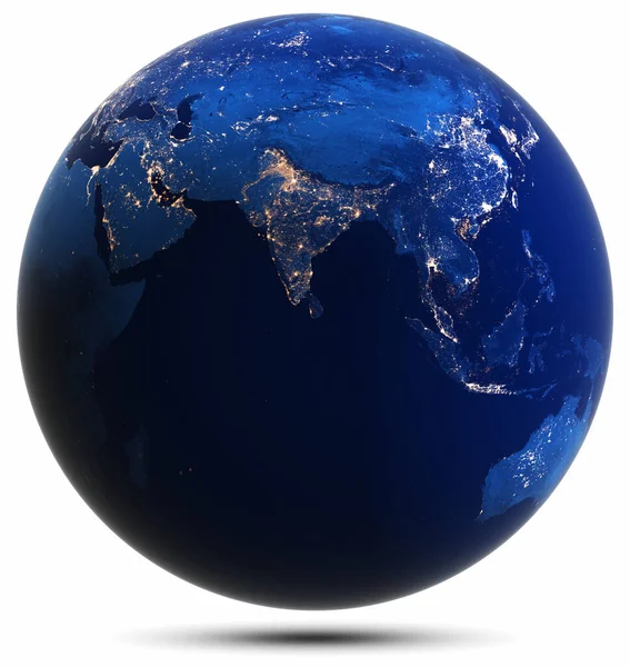 Planeten Jorden Klotet Isolerad Delar Denna Bild Som Tillhandahålls Nasa — Stockfoto