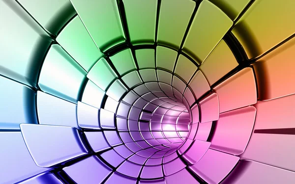 Regenboog Kleuren Technologie Achtergrond Rendering — Stockfoto