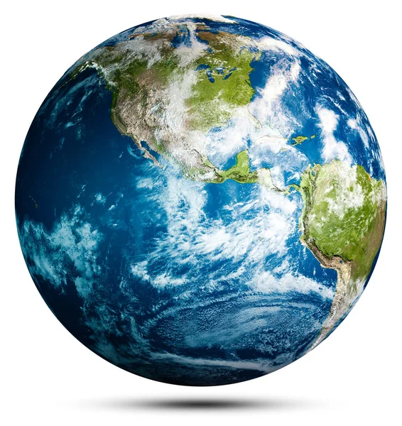 世界地球惑星地球地図球 Nasaによって提供されたこの画像の要素 3Dレンダリング — ストック写真