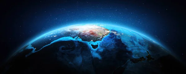 澳大利亚从太空 这张图片的元素由美国宇航局提供 — 图库照片