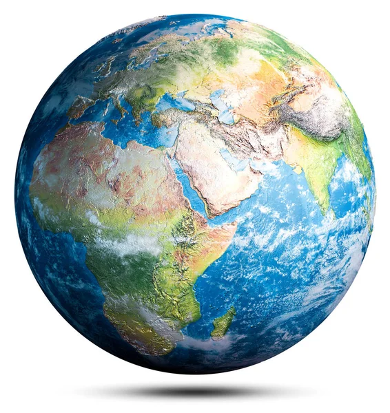 Earth World Map Elements Image Furnished Nasa Rendering — Stock Photo, Image