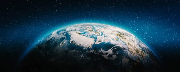 Planète Terre Arctique Éléments Cette Image Fournis Par Nasa Rendu — Photo