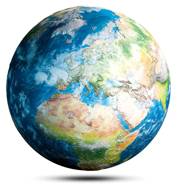 Planet Earth Globe World Elements Image Furnished Nasa Rendering — Stockfoto