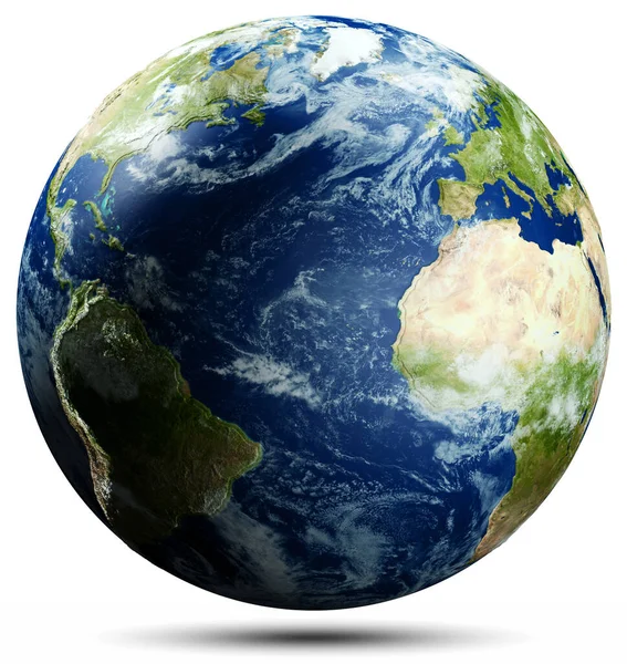 Atlantic Planet Earth Elements Image Furnished Nasa Rendering — Stock Photo, Image