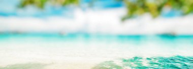 Tropik bulanık bokeh panorama arkaplanı