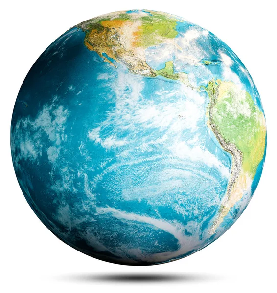 World Globe Planet Earth Elements Image Furnished Nasa Rendering — Stock Photo, Image