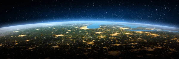 Stany Zjednoczone Krajobraz Kosmosu Elementy Tego Obrazu Dostarczone Przez Nasa — Zdjęcie stockowe