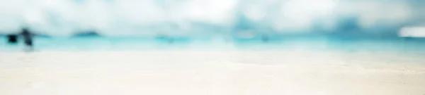 Tropischer Strand Bokeh Panorama Sommerlicher Hintergrund — Stockfoto