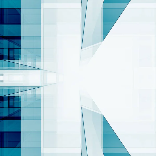 Abstrato Vidro Azul Conceito Futurista Renderização — Fotografia de Stock