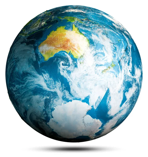 Mapa Mundial Globo Elementos Desta Imagem Fornecidos Pela Nasa Renderização — Fotografia de Stock