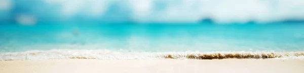 Panorama Desenfoque Tropical Playa Del Océano —  Fotos de Stock