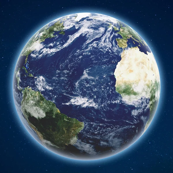 Planet Earth Space Elements Image Furnished Nasa Rendering — Stock Photo, Image
