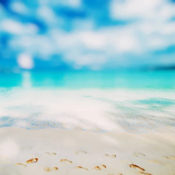Stranden Tropiska Oceanen Paradiset Med Karibisk Böna — Stockfoto